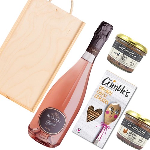 Zonin Rose Prosecco D.O.C 75cl And Pate Gift Box